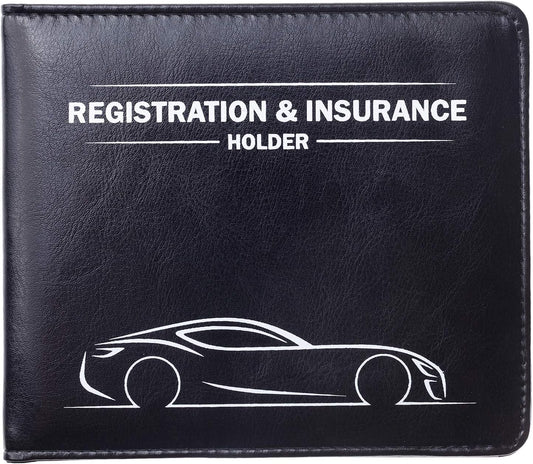 CANOPUS Car Registration & Insurance Holder with Magnetic Closure, Vehicle Document Organizer, Auto Glove Box Wallet, Includes 2 EZ Pass Strip Sets – Truck