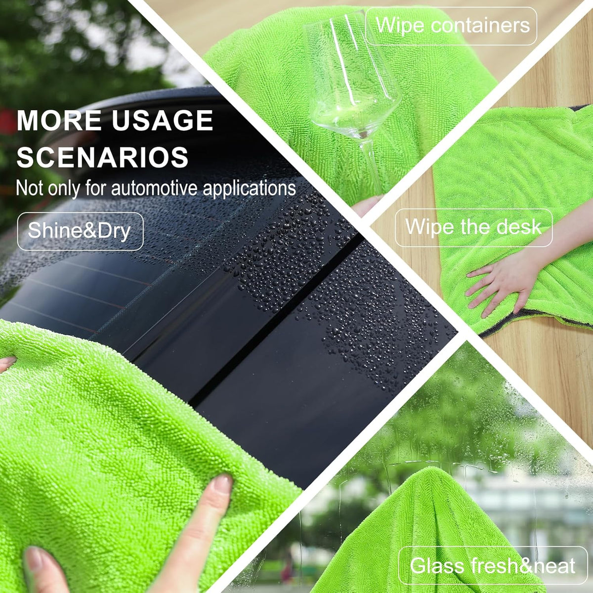 2 Pack XL Car Drying Towel – 1300GSM Ultra Absorbent Microfiber, 24"x36" Large Size, Twisted Loop, Lint-Free & Streak-Free for Auto Detailing, Car, SUV, Truck (Gray-Gray)
