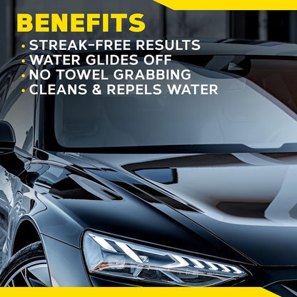 Meguiar's Perfect Clarity Glass Cleaner, Keep Windows, Windshields, and Mirrors Gleaming using a Premium Anti-Hazing Formula that Leaves a Superior Streak Free Finish, 24 Oz