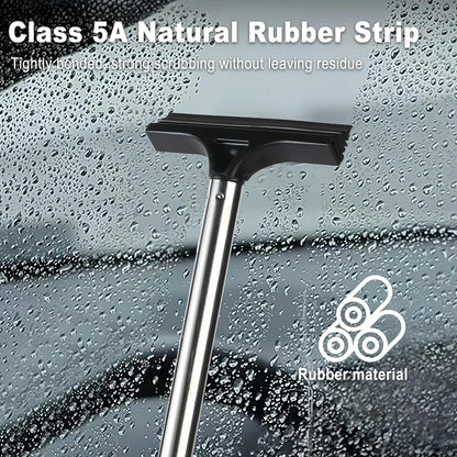Car Rear View Mirror Wiper, 38.58 In Handle Car Window Squeegee, Retractable Auto Glass Squeegee, Portable Mirror Cleaner Tool for Auto Glass Water Removal Fog Snow (Black)
