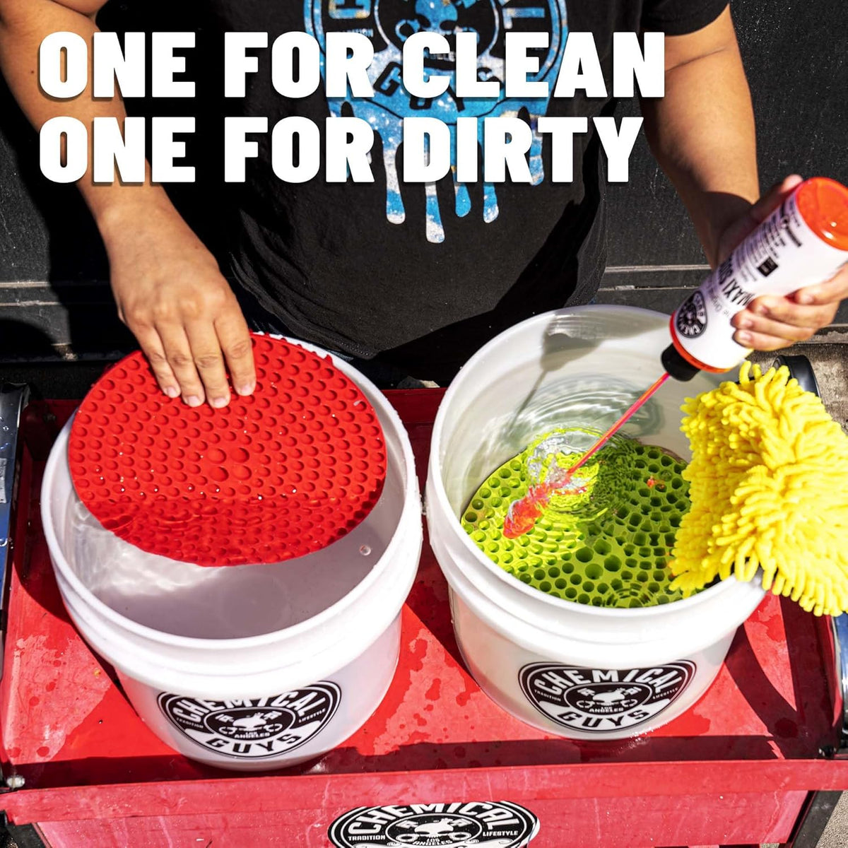 Chemical Guys Cyclone Dirt Trap Car Wash Bucket Insert Black Color (2 Pack) - DIRTTRAP01_02