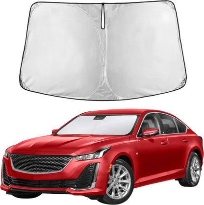 EcoNour Car Windshield Sun Shade | 2025 Upgraded Innovative No-Light-Pass Technology for Maximum Coverage | Foldable Sun Shade Keeps Your Vehicle Cool | Must-Have Car Accessories | Small (59" x 29") - Colors L