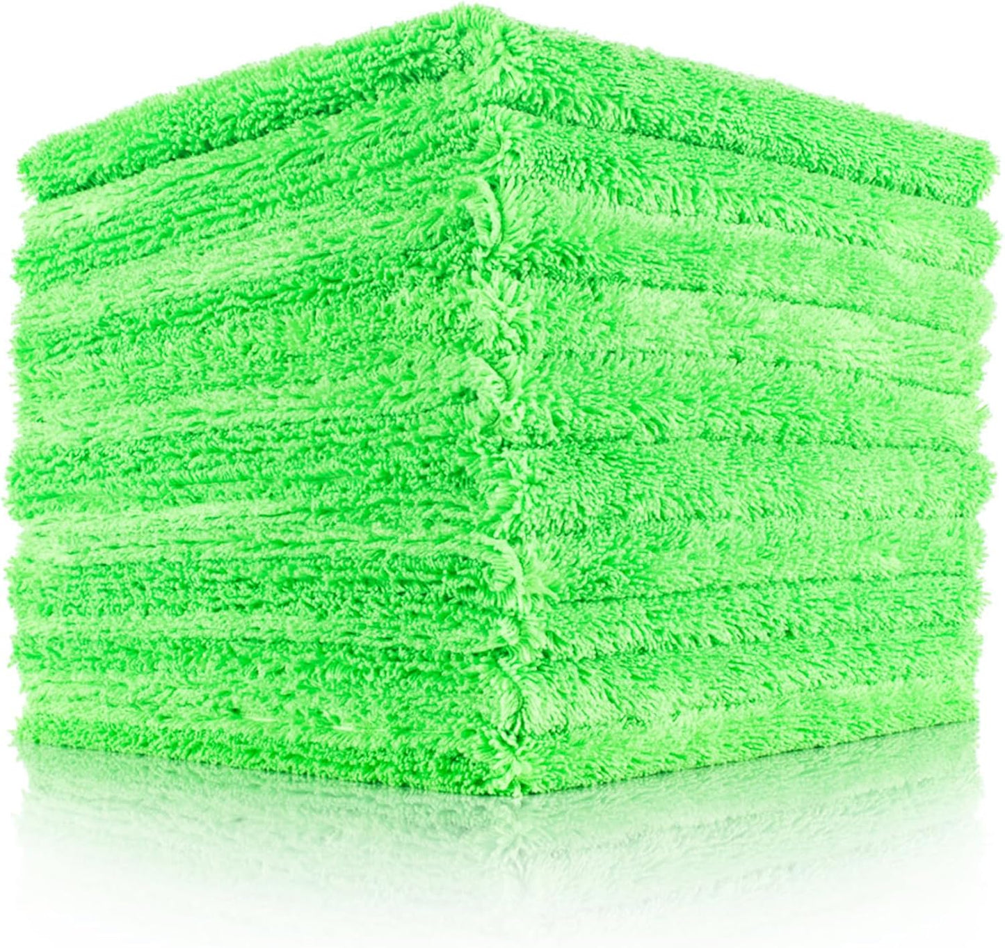 The Rag Company - Creature Edgeless Auto Detailing Towels (10-Pack) Professional 70/30 Blend, Dual-Pile Plush Microfiber, Buffing & Polishing, 420gsm, 16in x 16in, Black