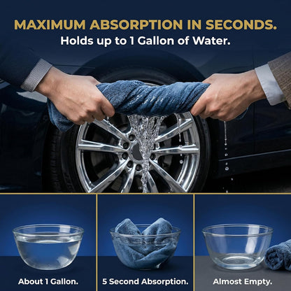 Car Drying Towel | Extra-Large, Ultra Soft & Super Absorbent Double Sided Towel for Drying Cars, Trucks & SUVs - 35" x 24", 1300 GSM | Won’t Leave Streaks, Spots or Scratches