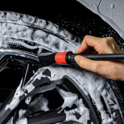 Car Wheel Rim Brush Kit, Woolies Wheel Brush, Car Cleaning Brush Fiber Rod, Steel Ring Fiber Cleaning Brush, Long Non-Slip Handle Clean Brush, Great to Clean Car Wheel Rim
