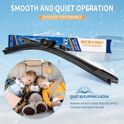 28"/28" Windshield Wipers Compatible with Ford Edge 2015-2020 Focus 2012-2018 Escape/Fusion 2013-2019 Front Wiper Blades for My Car Original Equipment Automotive Replacement (Set of 2) - Colors A
