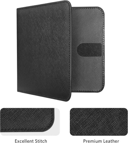 CoBak Car Registration and Insurance Holder - Men and Women Small Lightweight Vehicle Glove Box Car Organizer, Auto Truck Comparment Accessories Case for Essential Document, Driver License (Black)