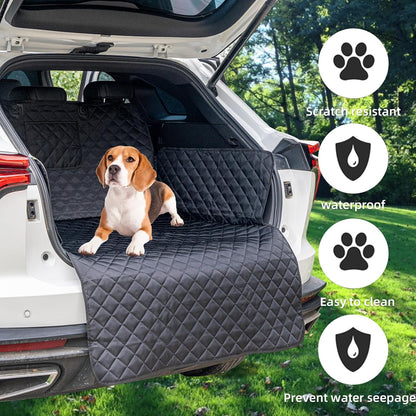 SUV Cargo Liner for Dog Car Seat Cover Waterproof Pet Cargo Cover Nonslip Dog Seat Cover with Bumper Flap Protector for SUV Trunk Sedans Vans（70L”*40W“）
