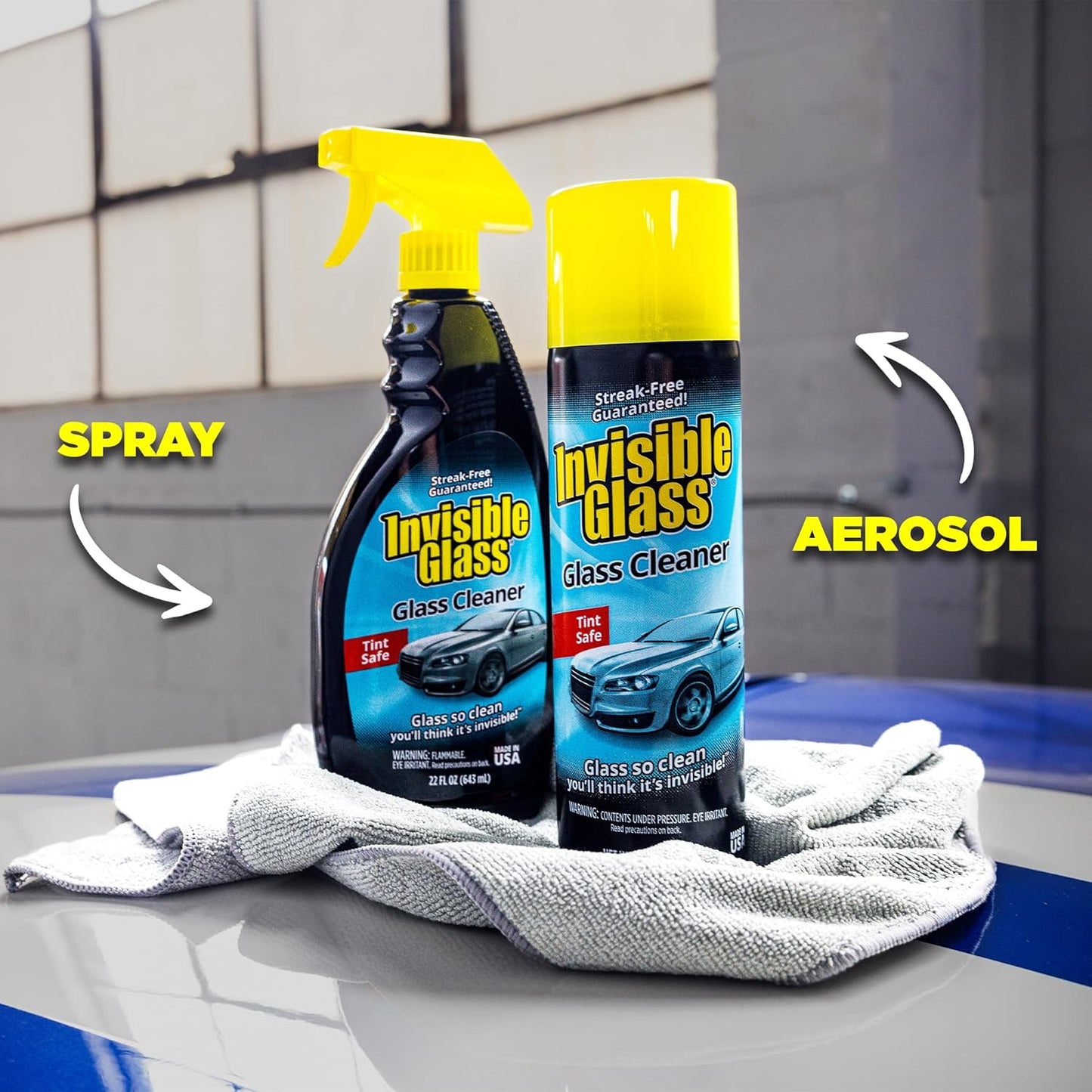 Invisible Glass 91167 Premium Glass Cleaner for Car Windshields and Windows – Automotive and Home Window Cleaner – Streak-Free, Ammonia-Free, Tint-Safe – 5 Gallons