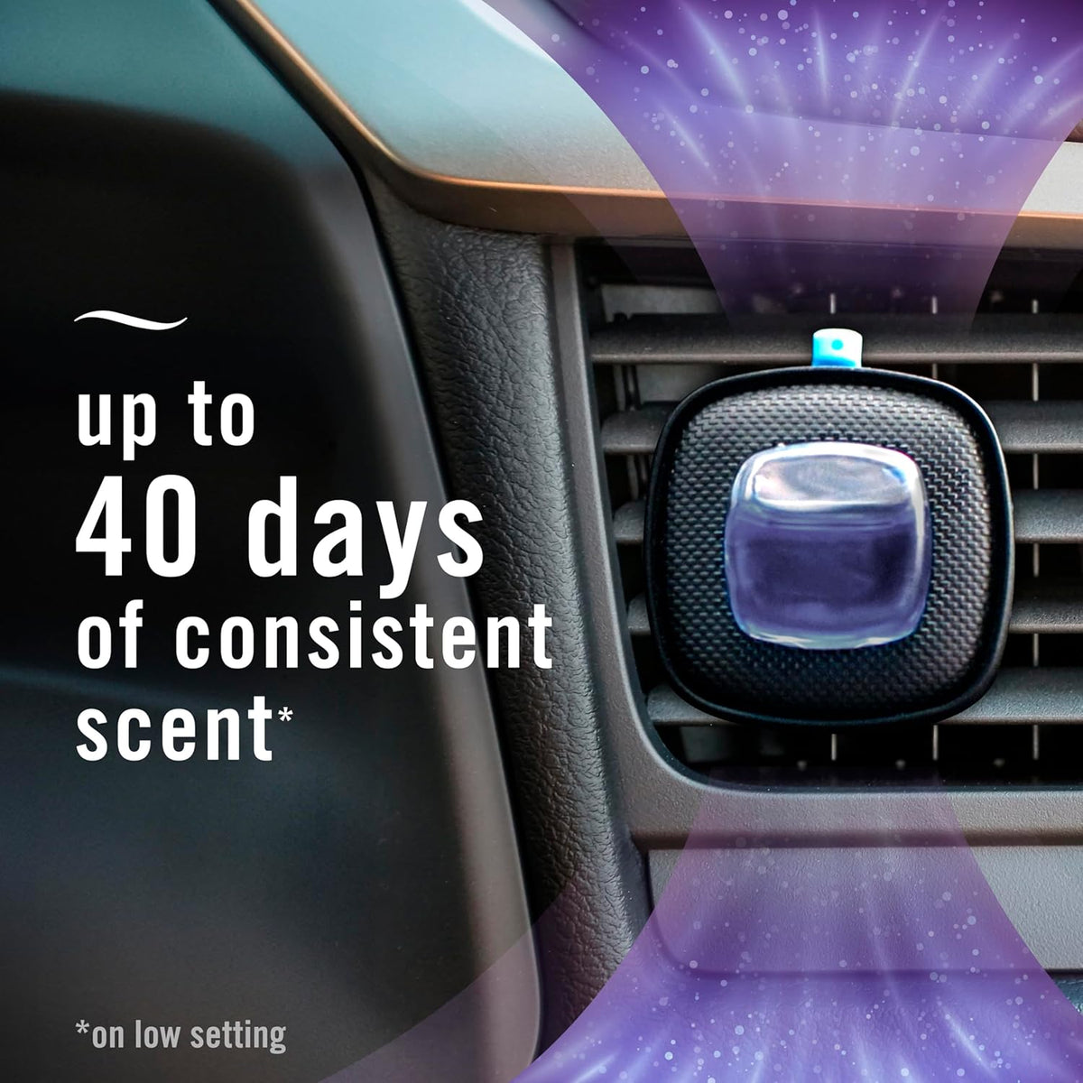 Febreze AUTO Air Freshener, Odor-Fighting Automotive Vent Clip, Midnight Storm Scent, 8 Count