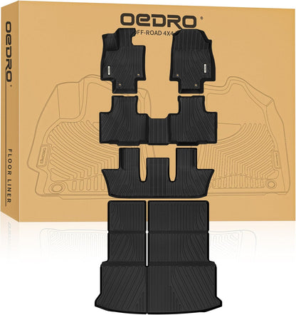 OEDRO Cargo Trunk Liner Fit for 2010-2017 Chevrolet Equinox L/LS/LT/LTZ/Premier& 10-17 GMC Terrain SL/SLE/SLT/Denali, All Weather Custom Fit Anti-Slip Cargo Mat, Black