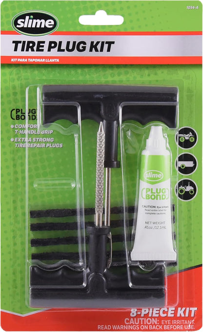 Slime 2040-A Tire Repair Plug Kit, Deluxe, Contains Strings, Tools and Glue, 11 Pieces