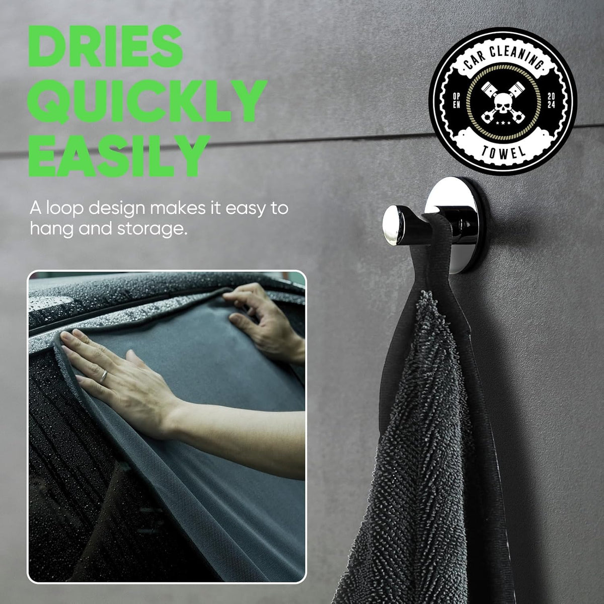 KKV 2-Pack Microfiber Towels (35"x 24") Extra Large Ultra Absorbent Drying Towel for Cars and Trucks, Without Streaks, Scratches, or Water Spots