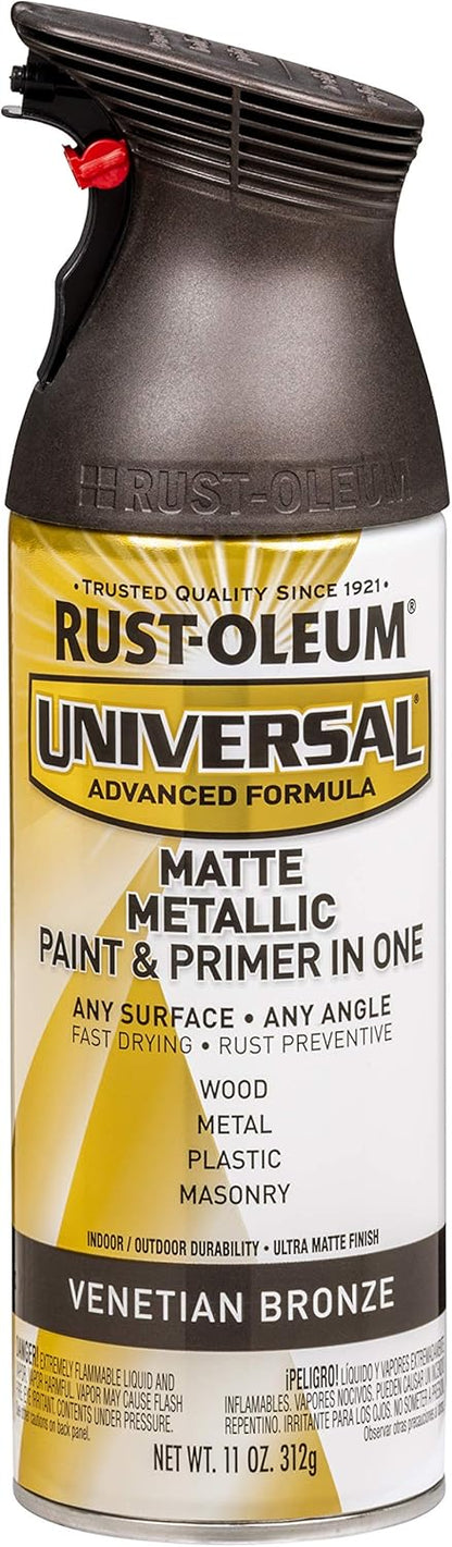 Rust-Oleum 302151 Universal All Surface Clear Topcoat Spray, 11 oz, Dead Flat Clear - Colors B