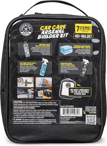 Chemical Guys 10-Piece Arsenal Builder Car Wash Kit with Foam Gun, Bucket, and 3 - 16 fl oz Car Care Products & Chemicals - Works with Garden Hose for Trucks, SUVs, Motorcycles, and More