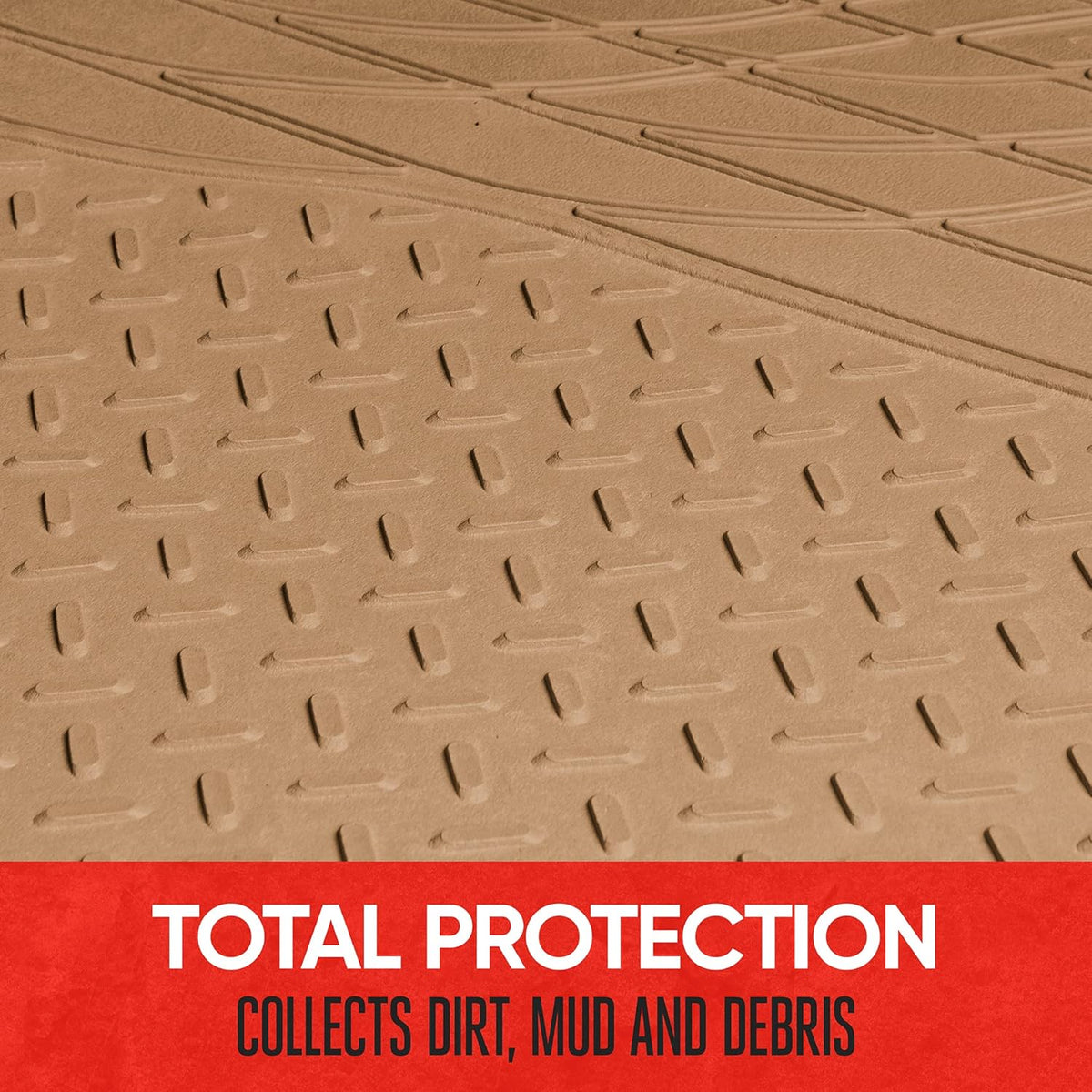 Motor Trend FlexTough SUV Cargo Liner & Car Trunk Mat - Universal Trim-To-Fit All Weather Cargo Mats for Back of SUV - SUV Trunk Mat & Trunk Liner Floor Mat Cargo Cover - Trunk Cover 47.5"in x 32.2"in