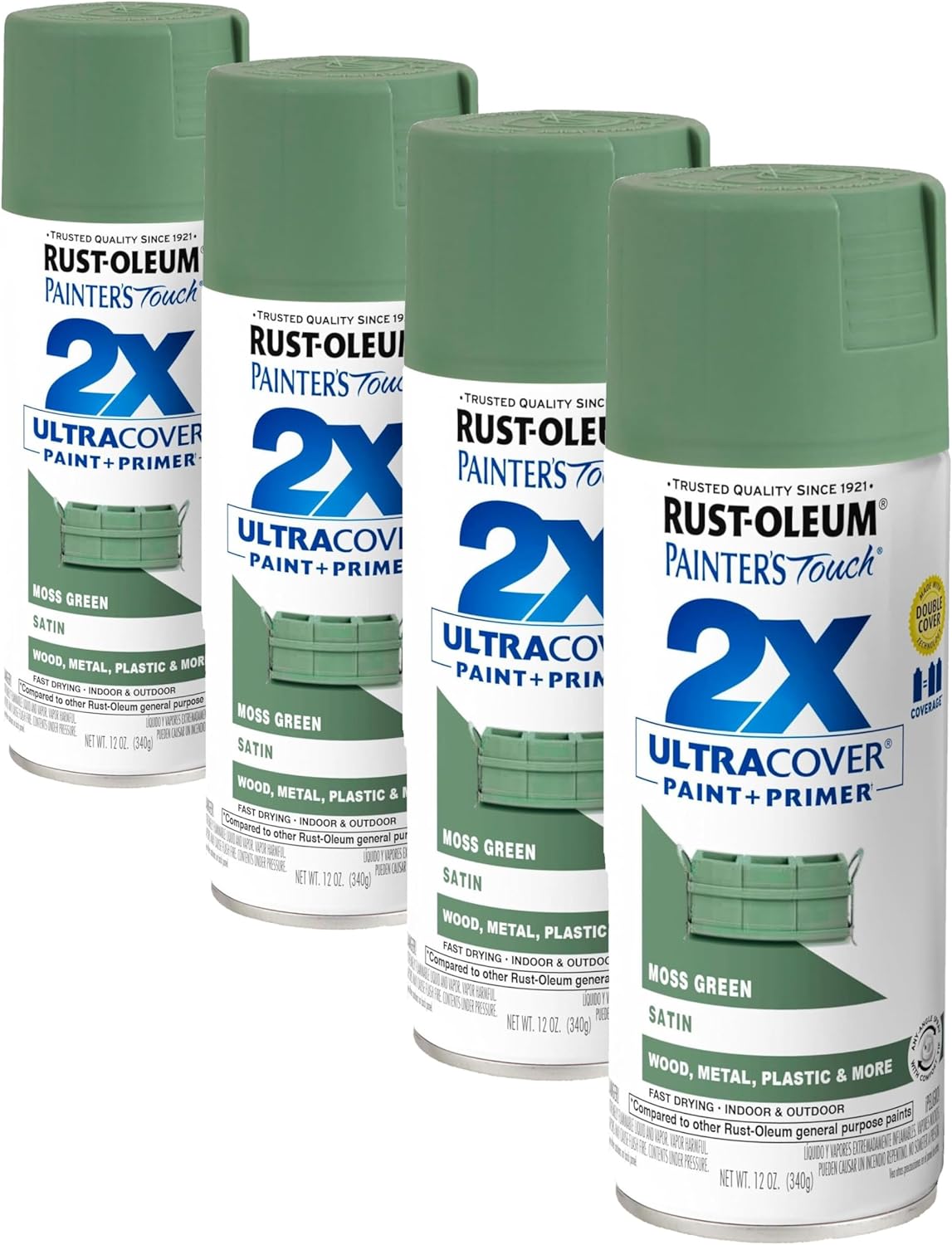 Rust-Oleum 334029 Painter's Touch 2X Ultra Cover Spray Paint, 12 oz, Gloss Clear - Colors D