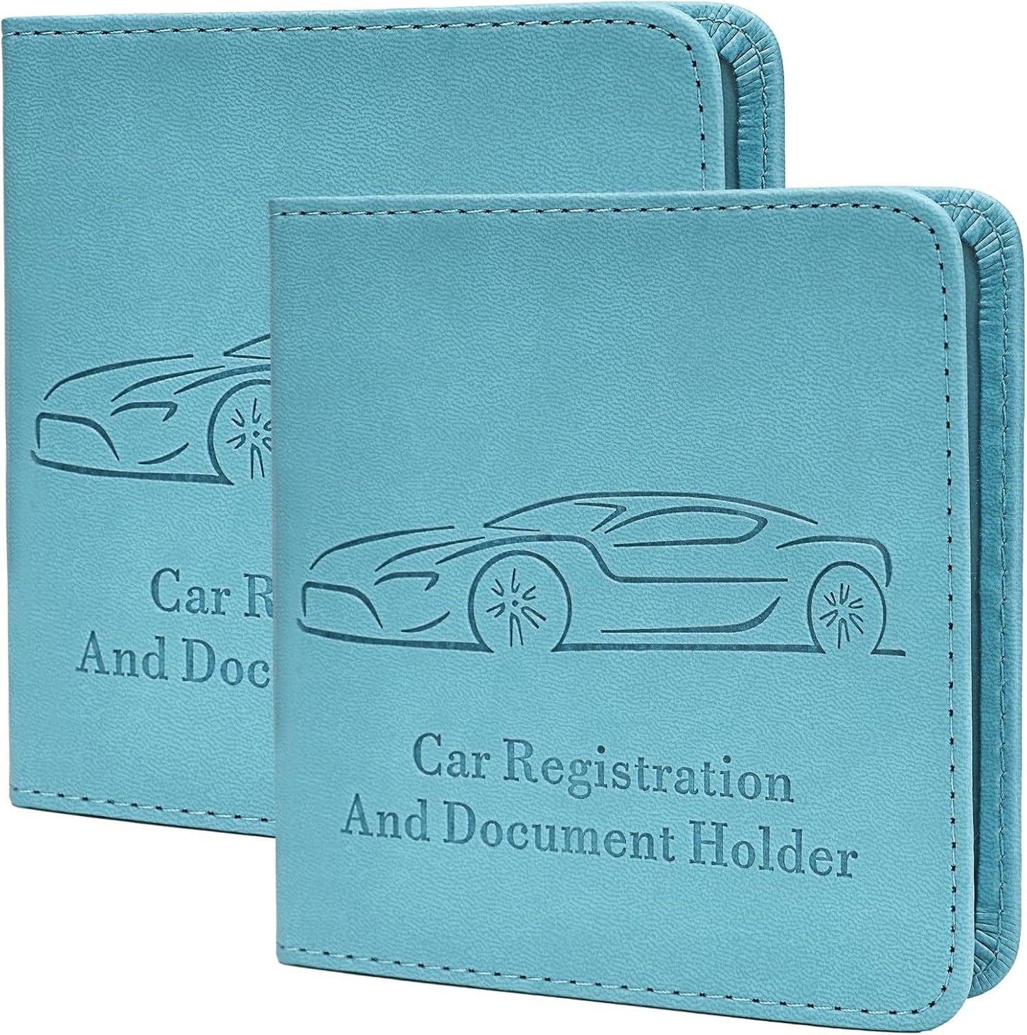 Registration and Insurance Card Holder, Vehicle Glove Box Car Organizer with Magnetic Closure, Interior Car Accessories for Documents, Cards, License Storage, 1-Pack Red