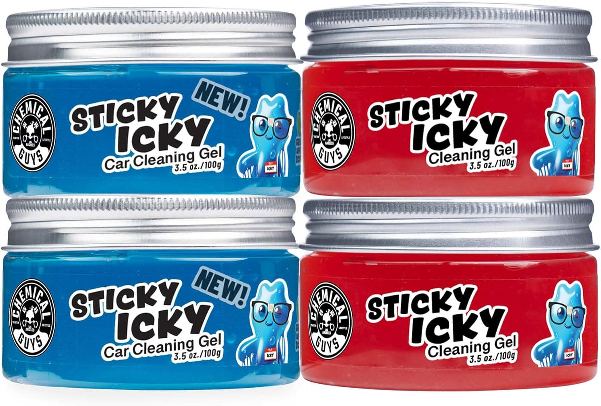 Chemical Guys Sticky Icky Car Cleaning Gel, Green Apple & Sweet Strawberry Scent - Detailing Kit, Car Dust Crevice Cleaner, Slime Auto Air Vent, Cleaning Putty For Keyboard Cleaner (2 Pack) - CJK1002