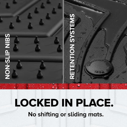 WeatherTech FloorLiner HP Custom Fit Floor Mats for Acura MDX 1st Row (4416691IM), Black