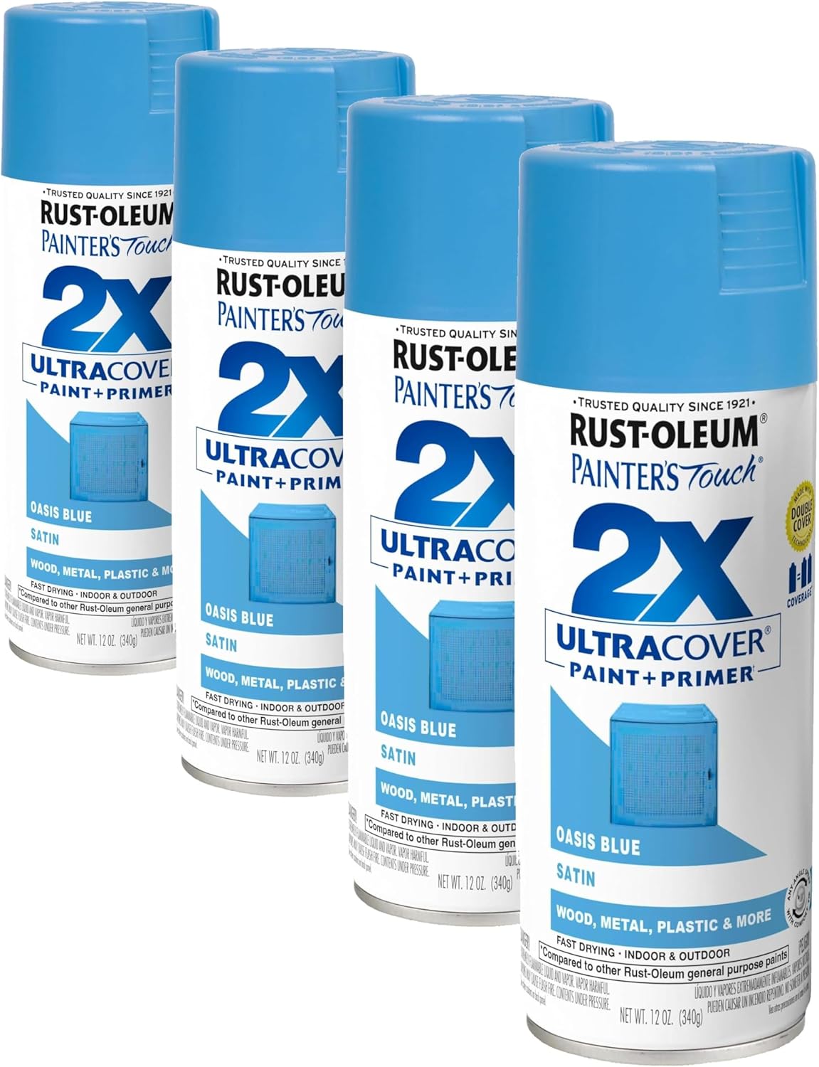 Rust-Oleum 334029 Painter's Touch 2X Ultra Cover Spray Paint, 12 oz, Gloss Clear - Colors F