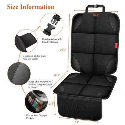 Car Seat Protector for Child Car Seat, 600D Fabric Safe Car Seat Cover with Upgraded Non-Slip Backing, Waterproof Seat Protector Under Baby Car Seat with Thick Padding for Car Back Front Seat