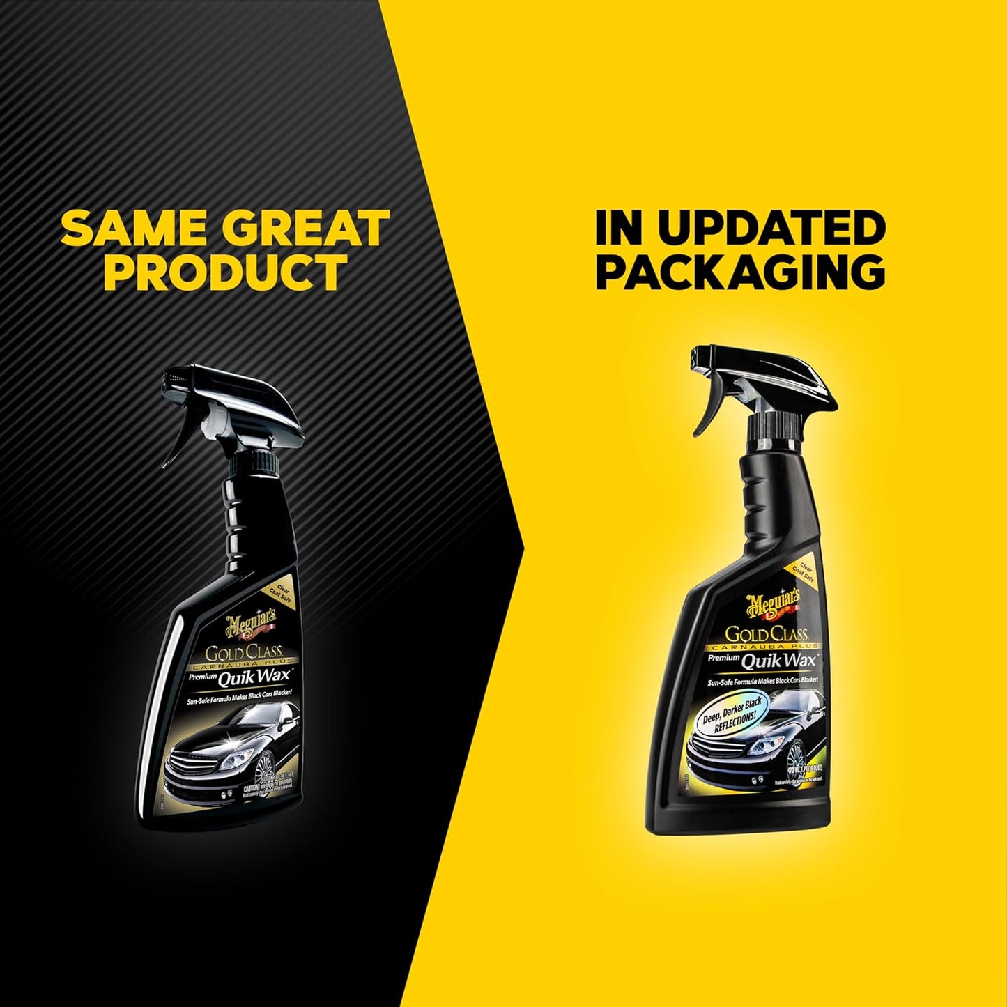 Meguiar's G7716 Gold Class Carnauba Quik Wax, Special Blend for Richness and Shine, Clear Coat Safe Meguiar's Quik Wax, Spray that Leaves Lasting Results without Residue, 16 Oz Containe
