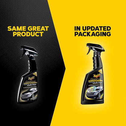 Meguiar's G7716 Gold Class Carnauba Quik Wax, Special Blend for Richness and Shine, Clear Coat Safe Meguiar's Quik Wax, Spray that Leaves Lasting Results without Residue, 16 Oz Containe