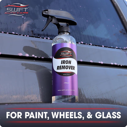 Swift Iron Remover & Wheel Cleaner (16 Oz) – Remove Brake Dust, Iron Oxide & Stuck-On Dirt & Debris from Paint & Wheels | Effective Formula for Decon Car Wash | Preps Paint for Wax Coatings