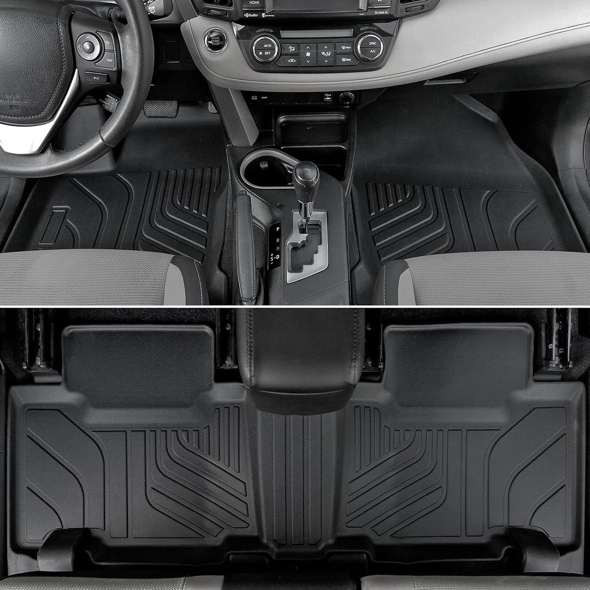 Floor Mats for Toyota Sienna 2021-2026, All Weather Floor Mats Lower Trunk Cargo Liner Accessories, Full Coverage Set (Fit 8-Seat with Spare Tire)