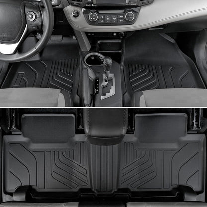 Floor Mats for Toyota Sienna 2021-2026, All Weather Floor Mats Lower Trunk Cargo Liner Accessories, Full Coverage Set (Fit 8-Seat with Spare Tire)