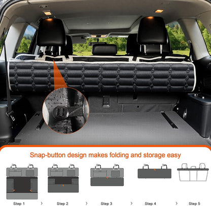 Reliadura SUV Cargo Liner for Dogs, Waterproof Dog Trunk Cover with Bumper Flap Protector, Pet Cargo Mat for SUVs Sedans Vans, Non-Slip Scratchproof Dog Seat Cover, Large Size Universal Fit