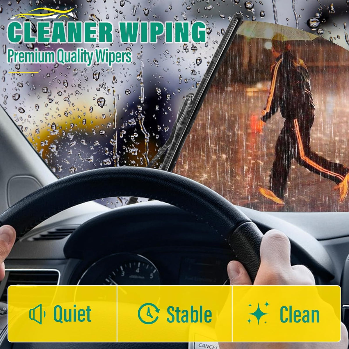 26" 16" 12" Windshield Wiper Blades Replacement for Toyota RAV4 2019 2020 2021 2022 2023 2024 2025 RAV 4 / Mazda 5 2006-2015 Premium All Weather Front Rear Wipers Set - OEM Quality (Pack of 3) - Colors D