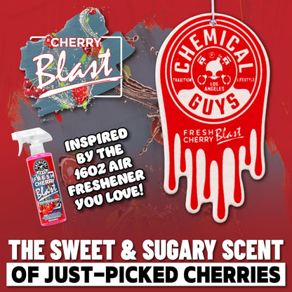 Chemical Guys New Car Scent Air Freshener and Odor Eliminator, 16 fl oz with 3 Pack of Hanging Air Fresheners (Great for Cars, Trucks, SUVs, RVs, Home, Office, Dorm Room & More) - HOL459