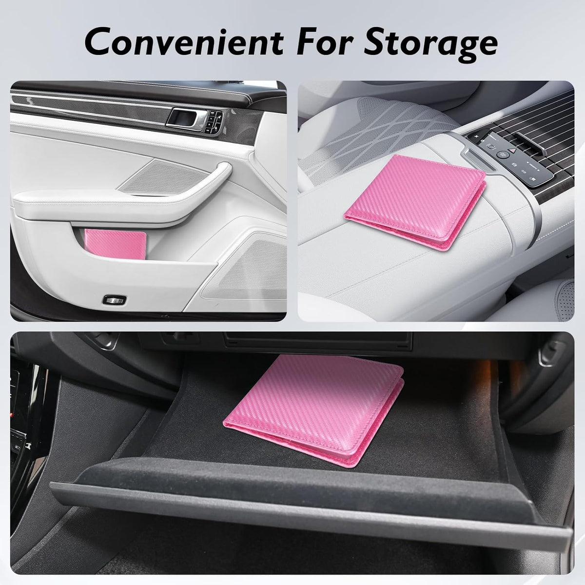 Car Registration and Insurance Card Holder，Vehicle Glove Box Car Organizer，Accessories Case for Storing Driving Licences, Cards, Documents