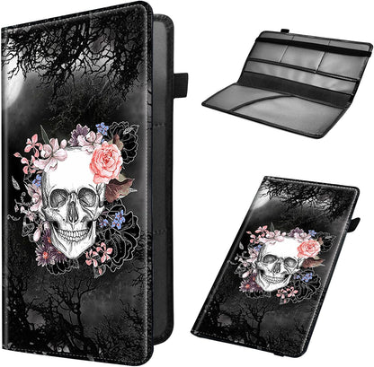 Car Registration and Insurance Holder, Leather Car Glove Box Organizer, Cool Car Accessories for ID, Driver's License Cards & Essential Document, business cards, Men&Women, Retro Audio Cassette