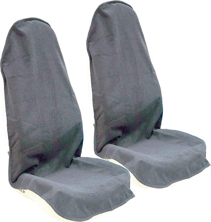 Car Seat Cover Protector Front Seats,for Gym Workout,Running,Swimming,Beach and Hiking,Waterproof Sweat Towel Bucket Seat Covers for Cars SUV Trucks (Black, 1Pcs)