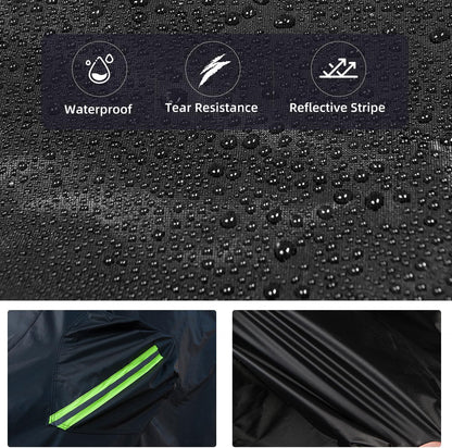 Car Cover Waterproof All Weather for Automobiles, Outdoor Full Exterior Covers for Sedan Black(Suggest Car Length from 194"-208")