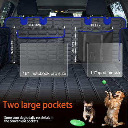 Reliadura SUV Cargo Liner for Dogs, Waterproof Dog Trunk Cover with Bumper Flap Protector, Pet Cargo Mat for SUVs Sedans Vans, Non-Slip Scratchproof Dog Seat Cover, Large Size Universal Fit