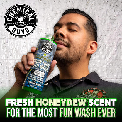 Chemical Guys Car Wash Soap for Foam Cannon or Bucket, Honeydew Snow Foam Car Wash Soap for Trucks, Motorcycles, RVs & More, Super Suds, Honeydew Scent - 128 oz (1 Gallon)