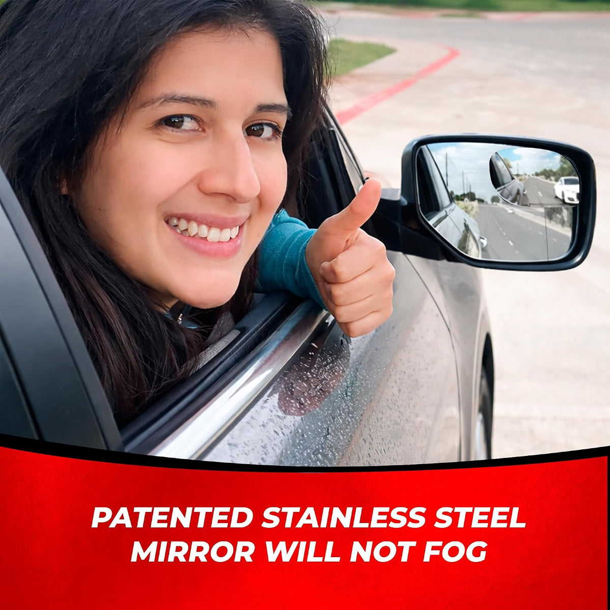 Blind Spot Convex Car Mirror - Rearview Accessories for Car Interior - Automotive Blindspot Mirrors for Larger Image and Improved Traffic Safety (2-Pack)