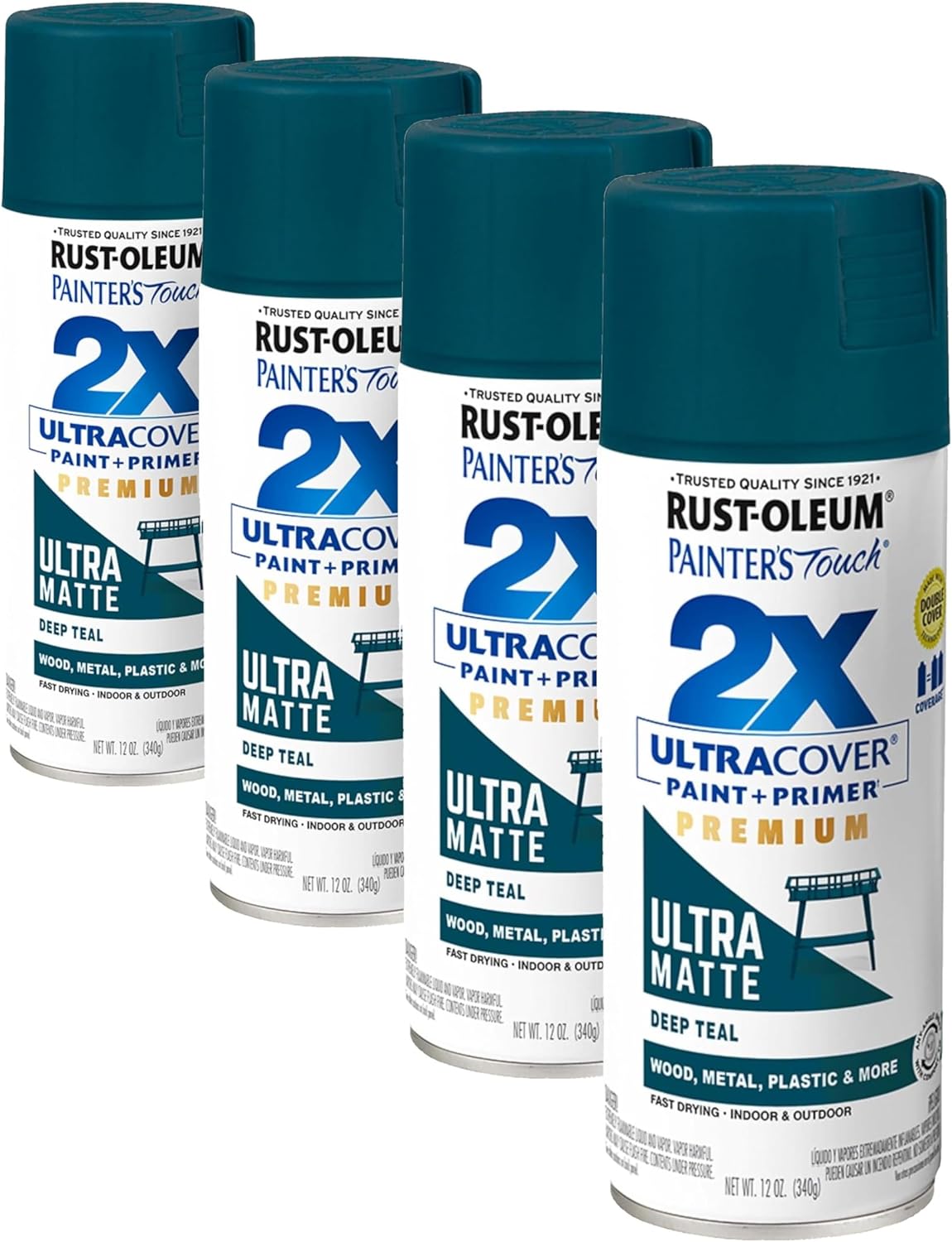 Rust-Oleum 334029 Painter's Touch 2X Ultra Cover Spray Paint, 12 oz, Gloss Clear - Colors A