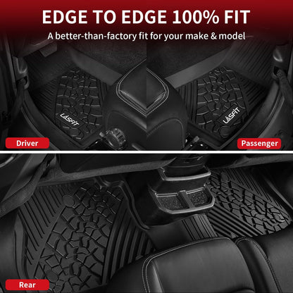 LASFIT Floor Mats for Jeep Grand Cherokee WL 2022-2025 2026 5-Seat (Include 4xe, NOT for L), All Weather TPE Custom Fit Car Mats Floor Liners Cargo Liner Cargo Mat Trunk Mat Black