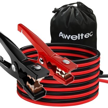 Jumper Cables for Car,8 Gauge 12 Feet Heavy Duty Booster Cable,Quick Connect Automotive Wires with Alligator Clamps,Carrying Bag for Cars Trucks