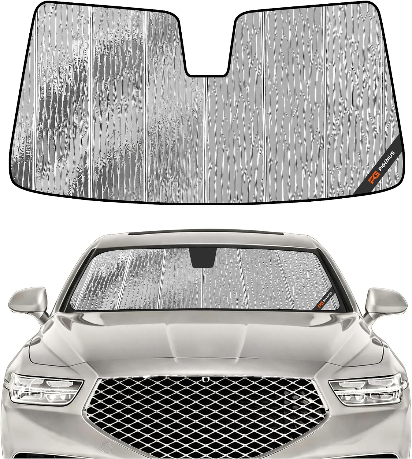 Pigenius Windshield Sun Shade for Genesis G80 2017-2020 Front Window Sunshade - AstraGuard