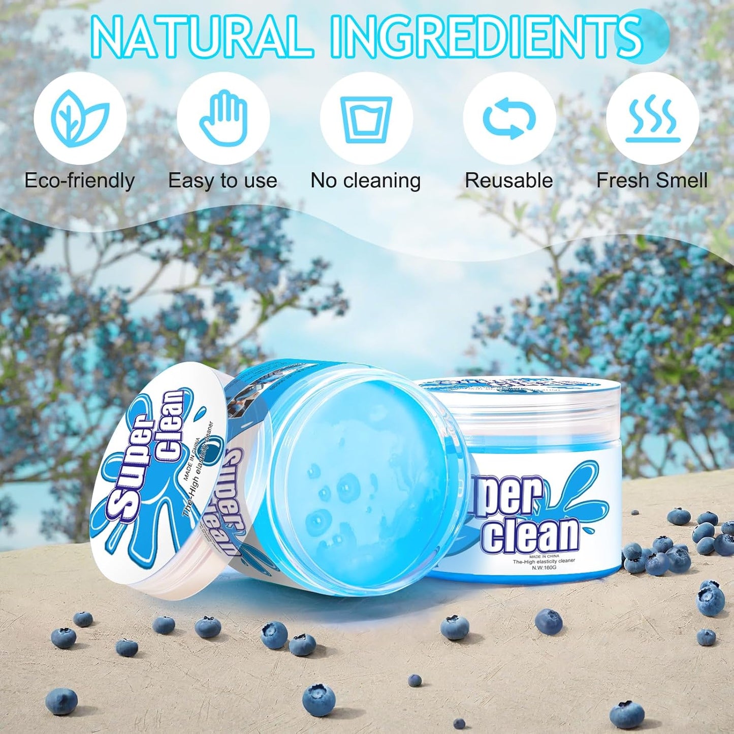 TeSabMi Car Cleaning Gel Car Cleaning Putty Car Putty Car Interior Cleaner Car Slime Car Detailing Kit Car Accessories Gifts for Dad Men Him Women Stocking Stuffers Pink