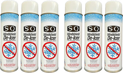 SQ Windshield De Icer Frost and Snow Remover, 14.5 oz per can (12)