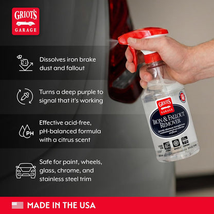 Griot's Garage Iron and Fallout Remover for Car Detailing and Cleaning, Remove Rust, Embedded Debris and Fallout from Multiple Exterior Surfaces 10948, 35oz