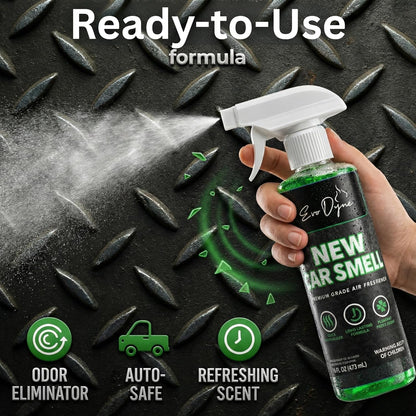 New Car Smell Spray (16oz) – Long Lasting Air Freshener for Cars, Eliminates Odors, Fresh New Car Scent Like Dealership Finish, Made in USA