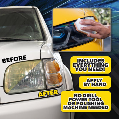 Chemical Guys Headlight Restore and Protect - Cleans, Restores Clarity, and Protects Headlights from Future Fading, Safe for Trucks, SUVs, Motorcycles, RVs & More - 16 oz